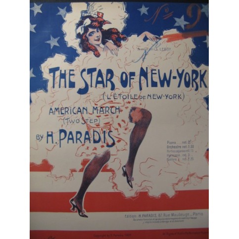 PARADIS H. The Star of New-York Piano 1908