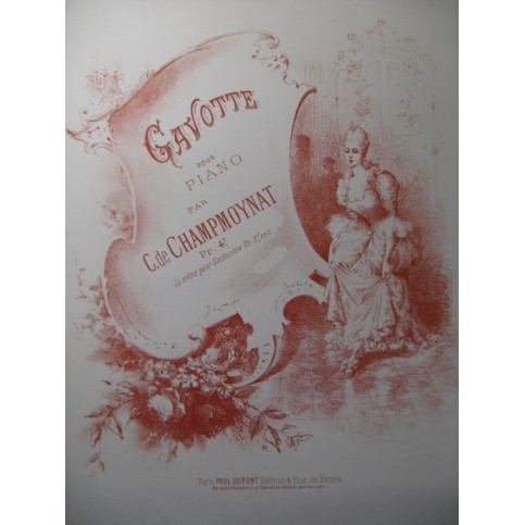 DE CHAMPMOYNAT C. Gavotte Piano