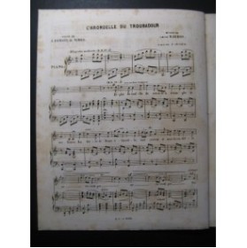 RANDON Camille L'Hirondelle du Troubadour Chant Piano ca1850