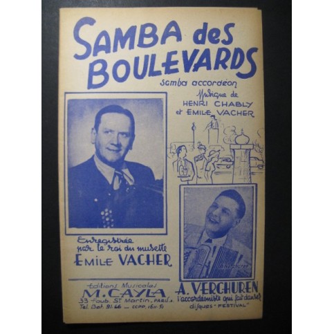Samba des Boulevards Verchuren Accordéon 1953