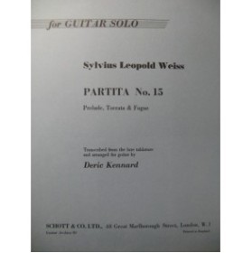 WEISS Sylvius Leopold Partita No 15 Guitare 1958