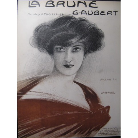 AUBERT Gaston La Brune Pousthomis Chant Piano 1912