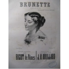 BOULLARD J. B. Brunette Chant Piano XIXe