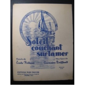 BRIFFAULT Germaine Soleil couchant sur la mer Chant Piano 1929