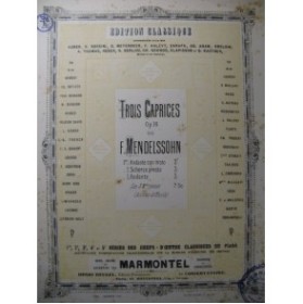 MENDELSSOHN Caprice op 16 No 3 Piano 1883