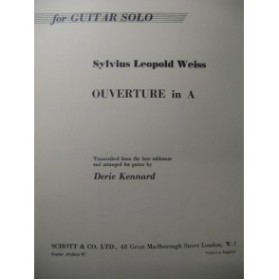 WEISS Sylvius Leopold Ouverture in A Guitare