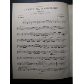 BIEMLER F. Chante ma Mandoline Chant Piano Mandoline XIXe