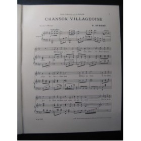 AUBERT Gaston Chanson Villageoise Pousthomis Chant Piano 1910