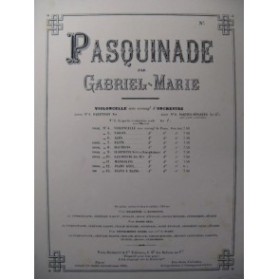 GABRIEL MARIE Pasquinade Piano 1895
