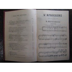 MEYERBEER Giacomo L'africaine chant piano ca1890
