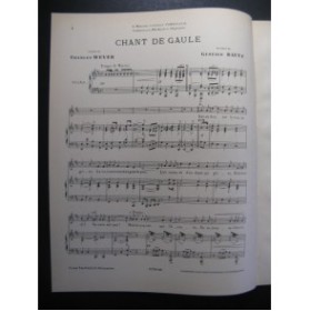 BAUTZ Gustave Chant de Gaule Chant Piano
