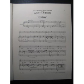 AUBERT Gaston Aspiration Pousthomis Chant Piano 1909