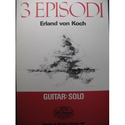 VON KOCH Erland 3 Episodi Dédicace Guitare 1977