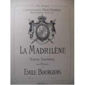 BOURGEOIS Emile La Madrilène Piano 1889
