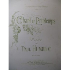 HUMBLOT Paul Chant de Printemps Piano