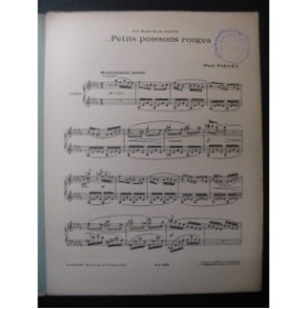 FIÉVET Paul Petits Poissons Rouges Piano ca1910