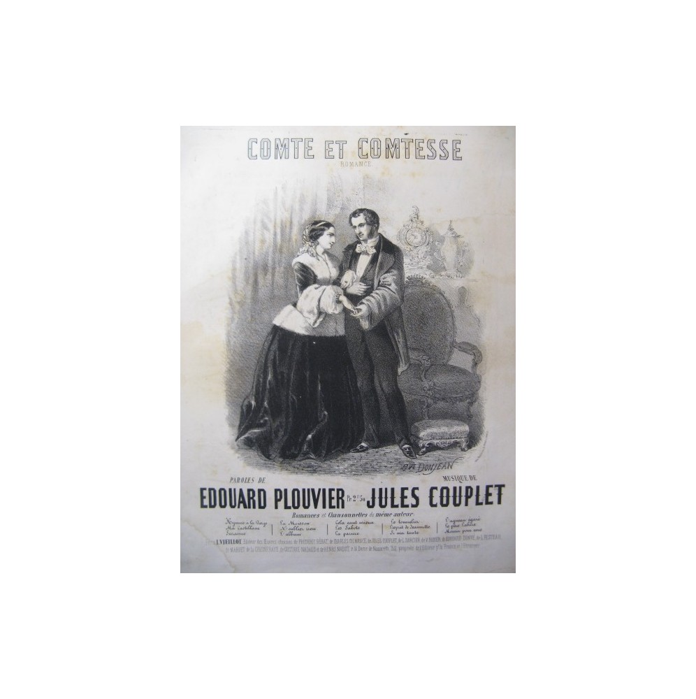 COUPLET Jules Comte et Comtesse Chant Piano XIXe