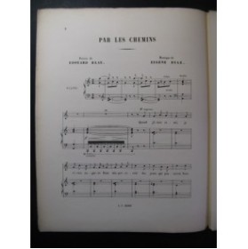 DIAZ E. Par Les Chemins Chant Piano ca1870