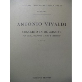 VIVALDI Antonio Concerto Ré min Viole d'Amour Cordes Clavecin 1973