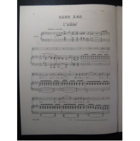AUBERT Gaston Sans âme Pousthomis Chant Piano 1909