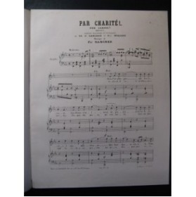 SANCHEZ Francesco Par Charité Chant Piano ca1875