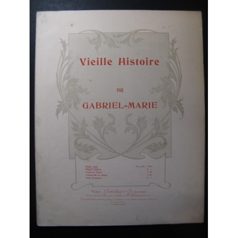 GABRIEL MARIE Vieille Histoire Piano