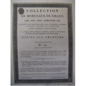 Collection de Morceaux de Chant n° 21 Chant Harpe ou Piano ca1805