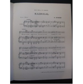 AUBERT Gaston Madrigal Pousthomis Chant Piano 1910