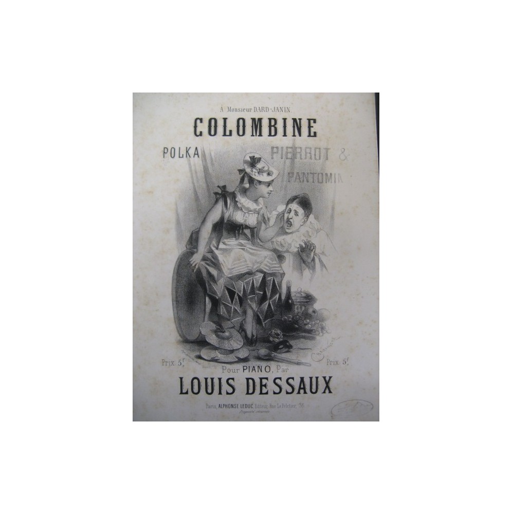 DESSAUX Louis Colombine Polka Piano 1873
