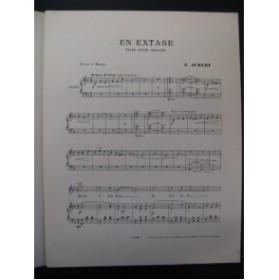 AUBER Gaston En Extase Pousthomis Chant Piano 1910