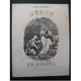 GOUNOD Charles Medjé Chant Piano ca1865