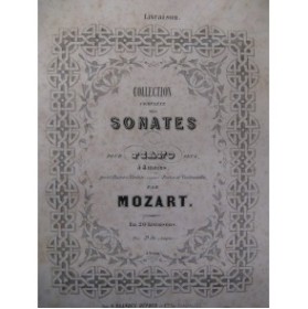 MOZART W. A. 2 Sonates Piano 4 mains ca1855