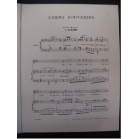 AUBERT Gaston Chers Souvenirs Pousthomis Chant Piano 1908