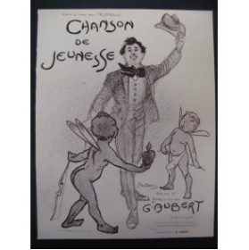 AUBERT Gaston Chanson de Jeunesse Pousthomis Chant Piano 1910