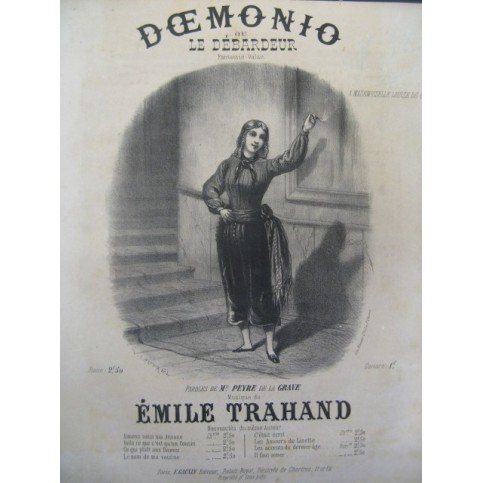 TRAHAND Émile Doemonio ou Le débardeur Chant Piano XIXe