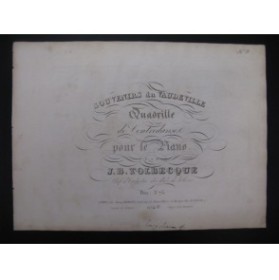 TOLBECQUE J. B. Souvenirs du Vaudeville Piano ca1830
