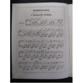 MENDELSSOHN Gondoline Piano ca1850