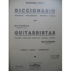 PRAT Domingo Diccionario de Guitarristas Dédicace 1934