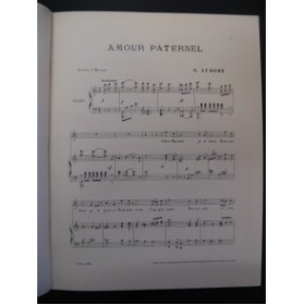 AUBERT Gaston Amour Paternel Pousthomis Chant Piano 1910