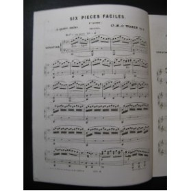 WEBER 6 pièces op. 3 No 1 Piano 4 mains ca1859