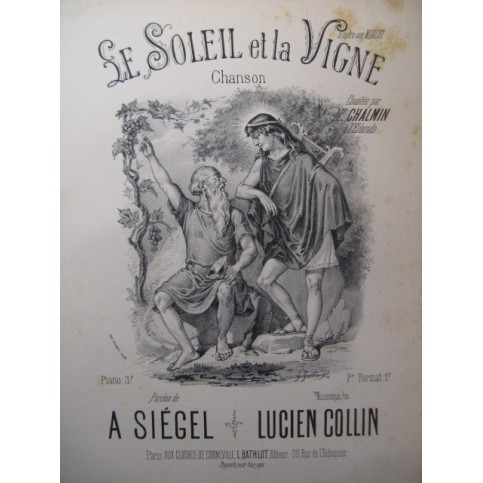 COLLIN Lucien Le Soleil et la Vigne Chant Piano XIXe