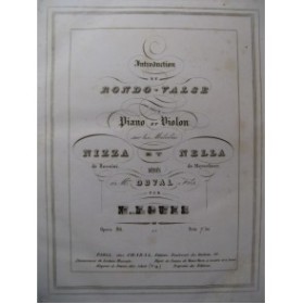 LOUIS N. Introduction et Rondo Valse Violon Piano ca1840