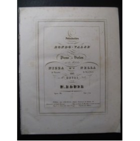 LOUIS N. Introduction et Rondo Valse Violon Piano ca1840
