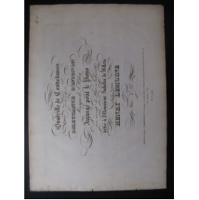 LEMOINE Henry Quadrille Dilettante d'Avignon Piano ca1830