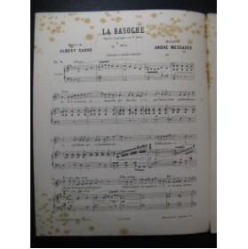 MESSAGER André La Basoche No 9 Duo Chant Piano 1890