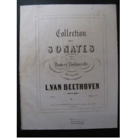 BEETHOVEN Sonate op. 102 No 1 Violoncelle Piano 1858
