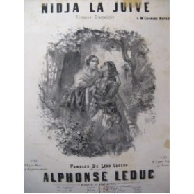LEDUC Alphonse Nidja la Juive Chant Piano 1849