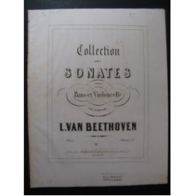 BEETHOVEN Sonate op. 102 n° 2 Violoncelle Piano 1858