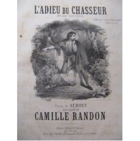 RANDON Camille L'Adieu du Chasseur Chant Piano ca1850