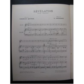 GOURDON L. Révélation Chant Piano 1910